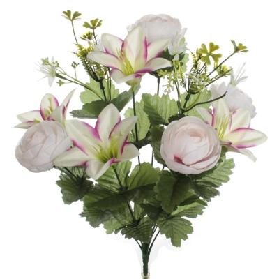 RAMO RONUNCULO LILIUM ROSA