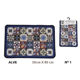 ALFOMBRA ALVE 50X80 Nº1 AZUL AZ