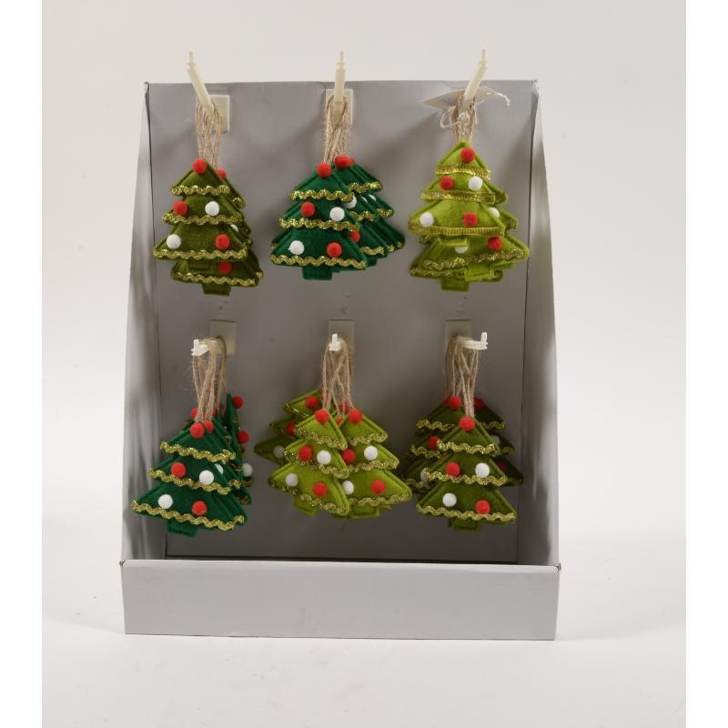 COLGANTE ARBOL POMPON 8X1X15 CM