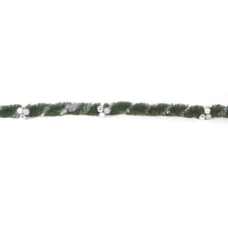 ESPUMILLON VERDE BOLAS PLATA 8X300CM
