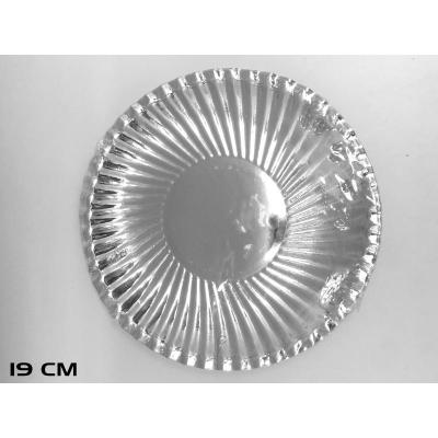 PLATOS X 10 PAPEL PLATA 19CM.
