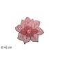 TAPETE PLASTIFICADO FLOR 42 CM ROJO