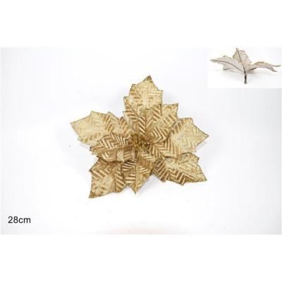FLOR DE TERCIOPELO CON CONTORNO DORADO