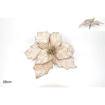 FLOR DE TERCIOPELO CON CONTORNO BEIGE