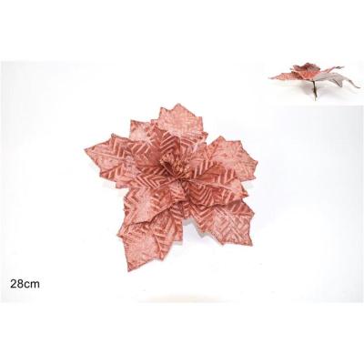 FLOR DE TERCIOPELO CON CONTORNO ROSA