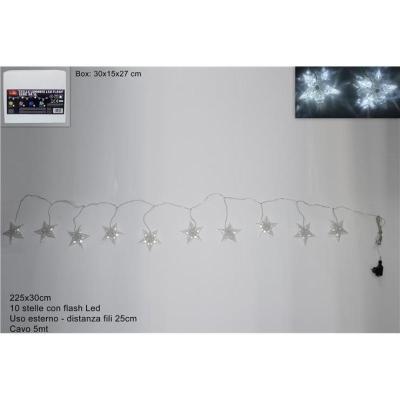 ESTRELLAS BRILLANTES SERIE 10 UNIDS CON FLASH led USO ES BIANC FRED