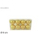 BOLA 8 CM 8 PZ EFECTO HIELO ORO