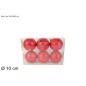 BOLA 10 CM 6 PZ EFECTO HIELO ROJO