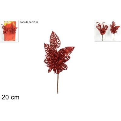 FLOR BRILLANTE ROJO
