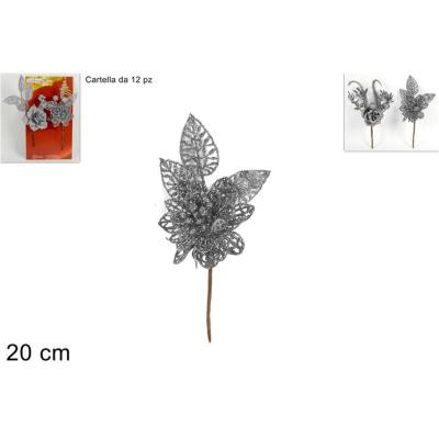 FLOR BRILLANTE PLATA