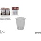 VASOS PLÁSTICO TRANSPARENTE 60ML. 20 UND.