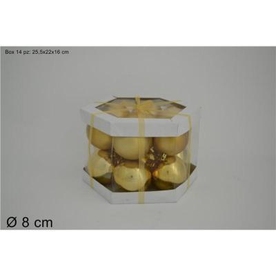 BOLA 8 CM 14 PZ  ORO