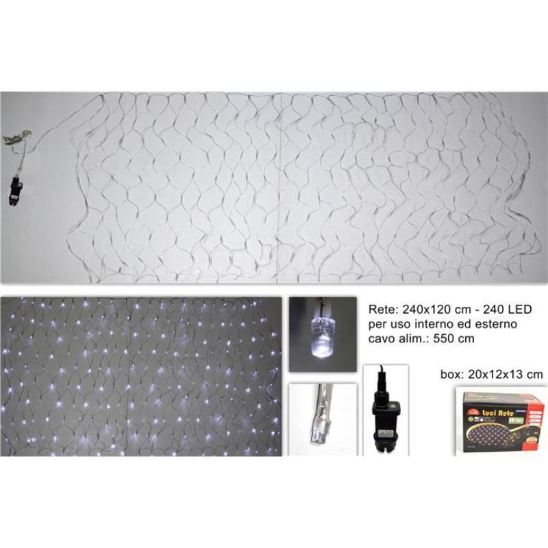 RED 240 LED 2.4*1.2 MT C/MANDO BLANCO USO EXTERNO