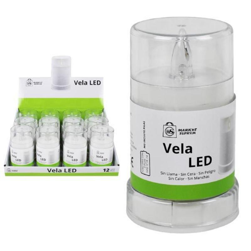VELON LED BLANCO 6.5X10.8 CM NO INCLUYE PILA