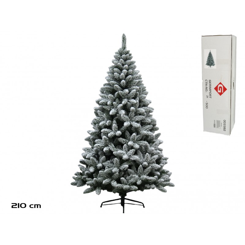 ARBOL NAVIDAD NEVADO HARRY B/METAL 210 CM.