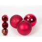 BOLA DE NAVIDAD X3 ROJO 15 CM 3 DISEÑOS