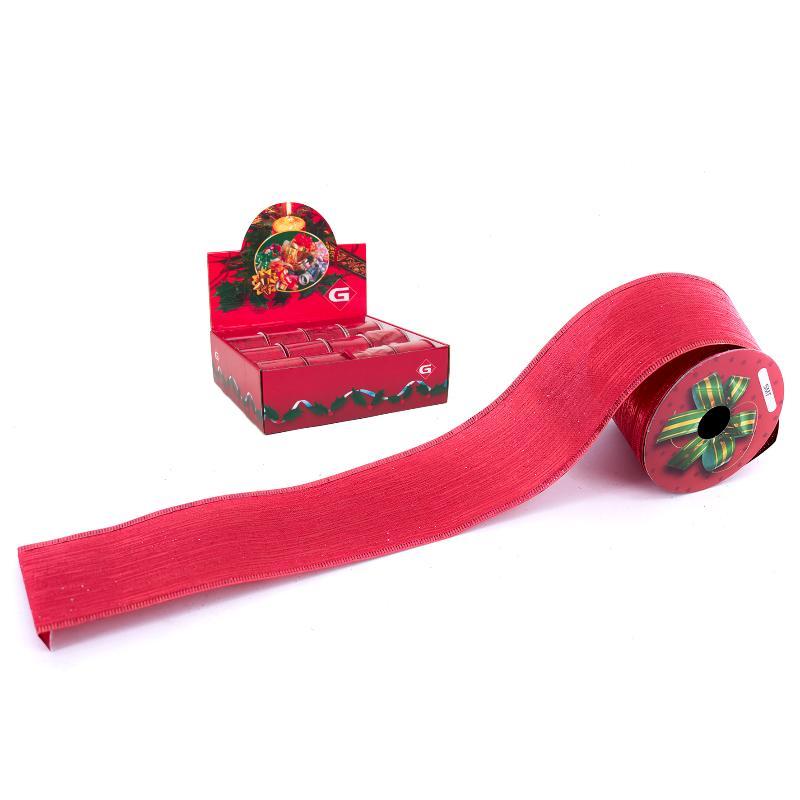 CINTA ROJA BRILLO 6.3X270 CM