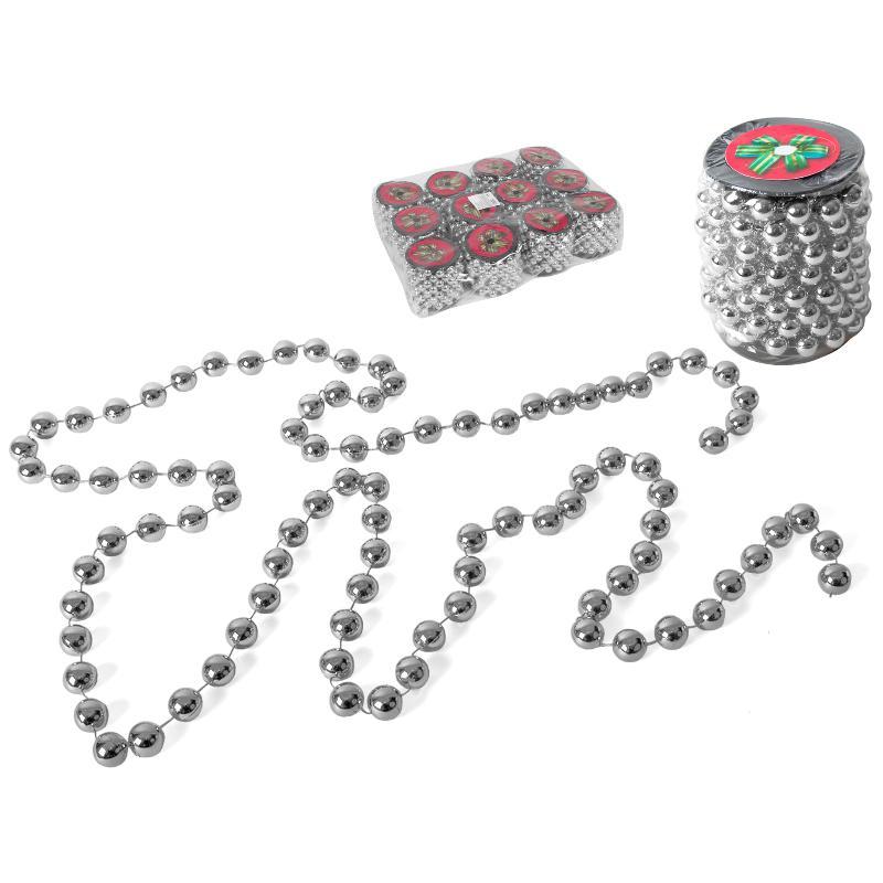 TIRA DE PERLAS PLATA 14 MM -3.6 MT