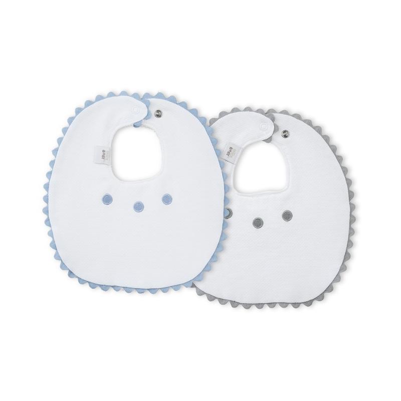 PACK 2 BABEROS AZUL/GRIS