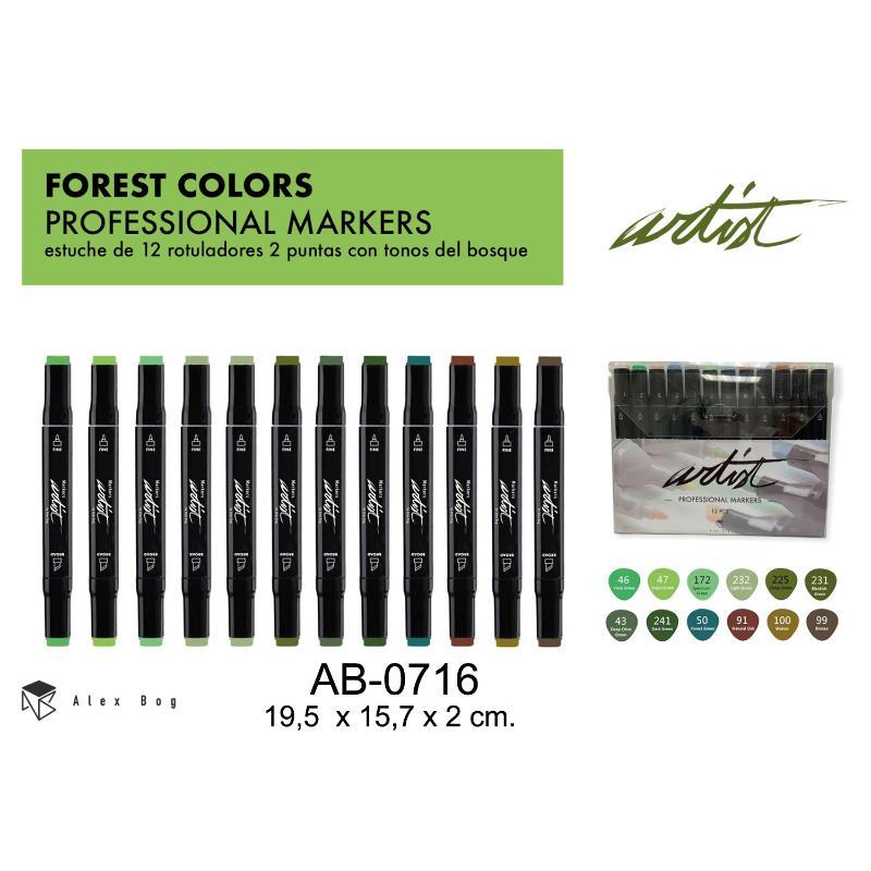 ESTUCHE GAMA ARTIST 12 FOREST COLORS