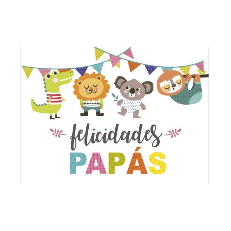 MINI CARD ANIMALES FELICIDADES PAPAS