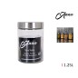 TARRO VIDRIO TAPA ACERO 1.25 LT ANNA