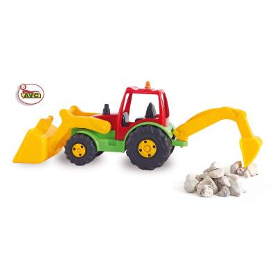 TRACTOR CON PALA Y RETRO 10X15X19 CM.