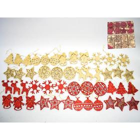 SET 24 COLGANTES SURT. D/R 8 CM.