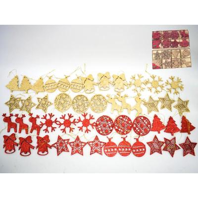 SET 24 COLGANTES SURT. D/R 8 CM.