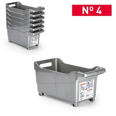CARRITO MULTIUSOS Nº4 PLATA 18X38X18 CM.