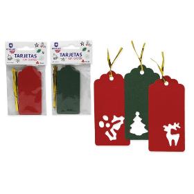 TARJETAS TROQUELADAS NAVIDAD 10 PCS