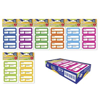 ETIQUETAS ADHESIVAS LIBROS Y CUARDERNOS COLORES