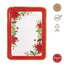 BANDEJA 25X34 CM CARTON NAVIDEÑO