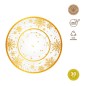 BANDEJA CARTON REDONDA GOLDEN SNOW 30 CM 1UD