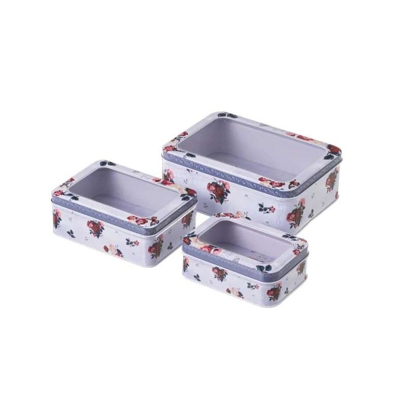 S/3 CAJA VENTANA METAL / PVC 18.90 X 13.30X 6.50 C