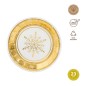 PLATOS REDONDOS GOLDEN SNOW 23 CM 6 UDS