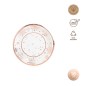 PLATOS CARTON REDONDOS ROSE GOLD SNOW 18 CM 8 UDS