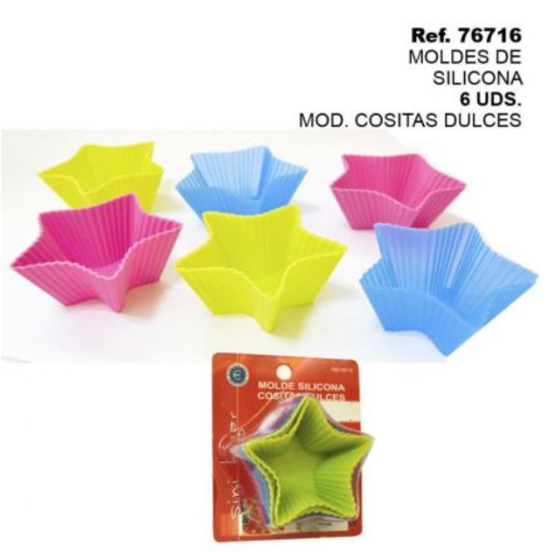 MOLDES SILICONA 6 UDS COSITAS DULCES