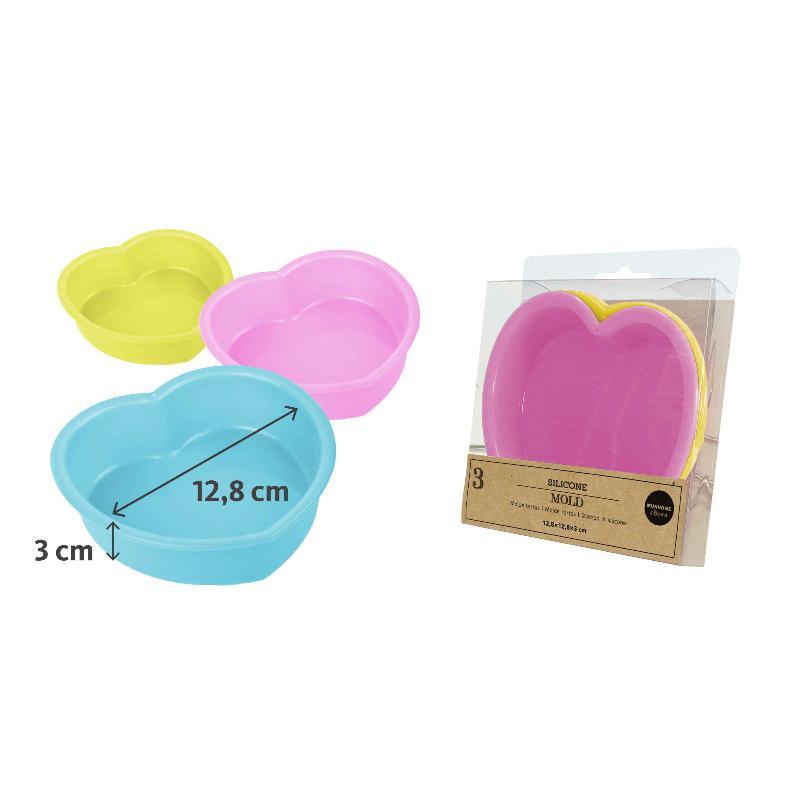 MOLDE TARTA 12.8X12.8X3 CM 3 UDS