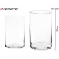 JARRON CRISTAL CILINDRO 20 CM DIAM 12 CM