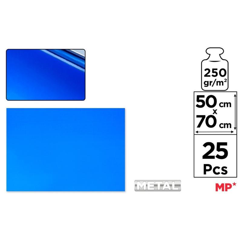 CARTULINA METALIZADA AZUL 50X70 250 G