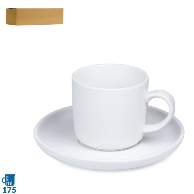 TAZA CON PLATO BLANCO PORCELANA
