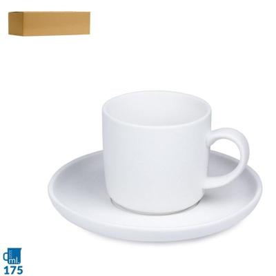 TAZA CON PLATO BLANCO PORCELANA