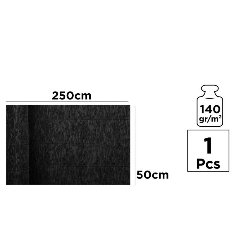 PAPEL CREPE FLORIST 140G.50*250 CM NEGRO