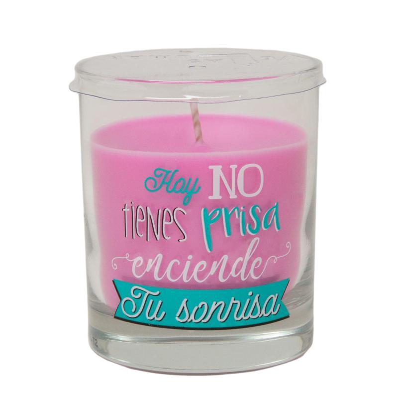 VELA VASO PERF. MENSAJE TU SONRISA