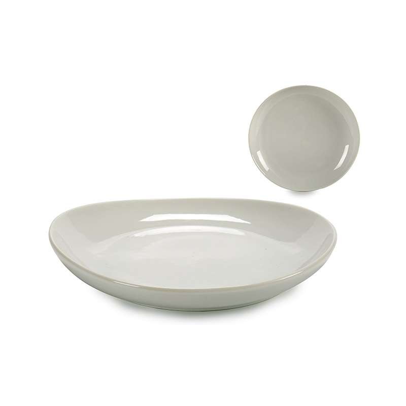 PLATO OVALADO PORCELANA BLANCA