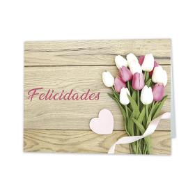 MINI CARD TULIPANES FELICIDADES
