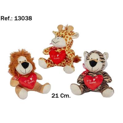 ANIMALES SELVA ENAMORADOS 21 CM 3 SURT