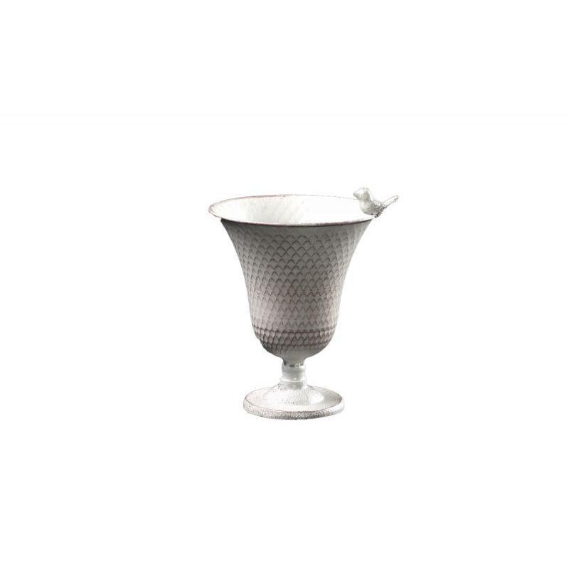 MACETERO FORJA BLANCO 22*29 CM