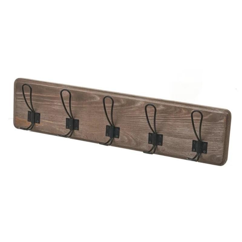 PERCHERO PARED PINO-METAL GRIS 61X8.50X15 CM